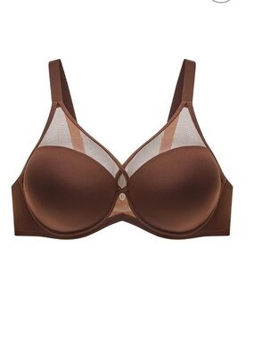 Understance Peek-Proof T-Shirt FlexWire Contour Plunge Bra mocha 36DDD 36F